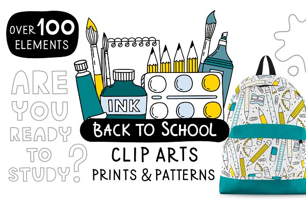 Download Back to School. Clip arts collection