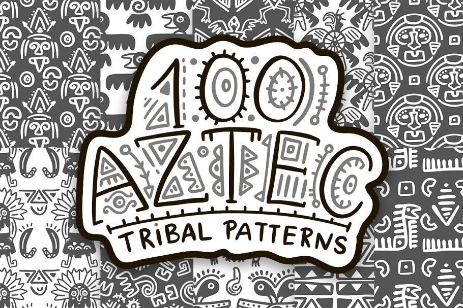 Download 100 Aztec seamless patterns.