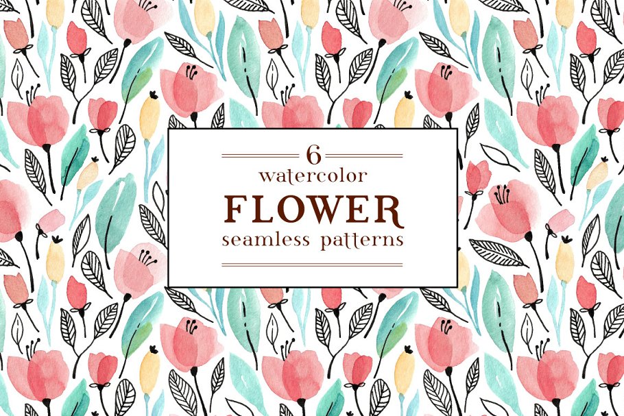 Download Watercolor floral patterns