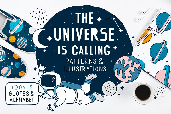 Download Space illustrations & patterns