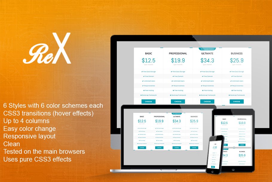 Download ReX - HTML5 Pricing Table