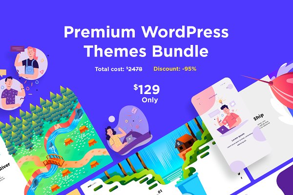 Download 42 Premium WordPress Themes Bundle
