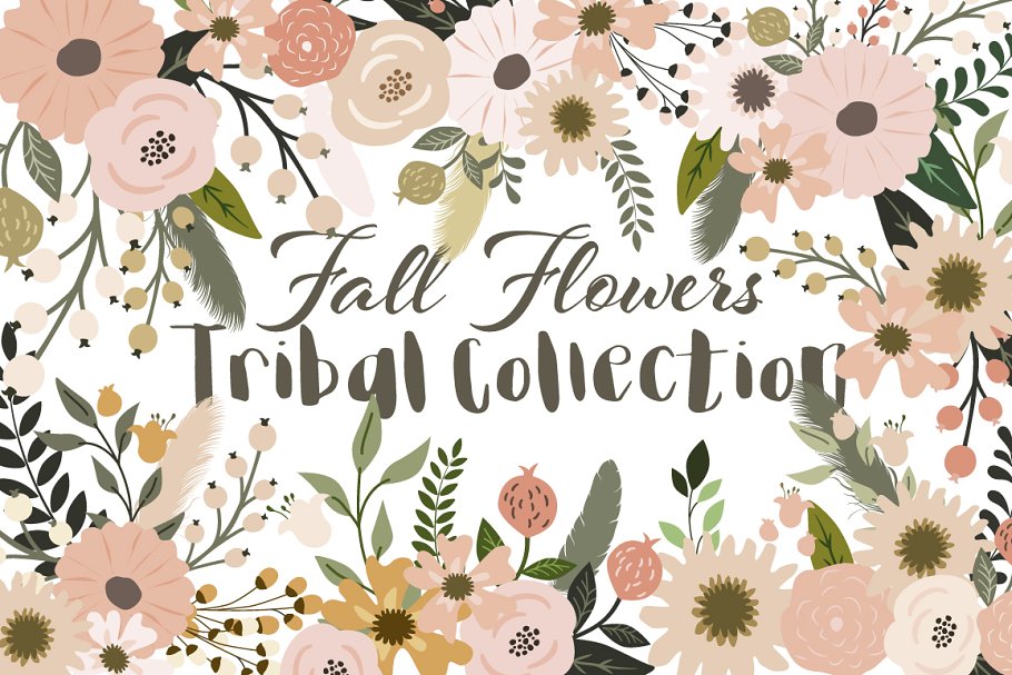 Download Fall Flowers Tribal Collection