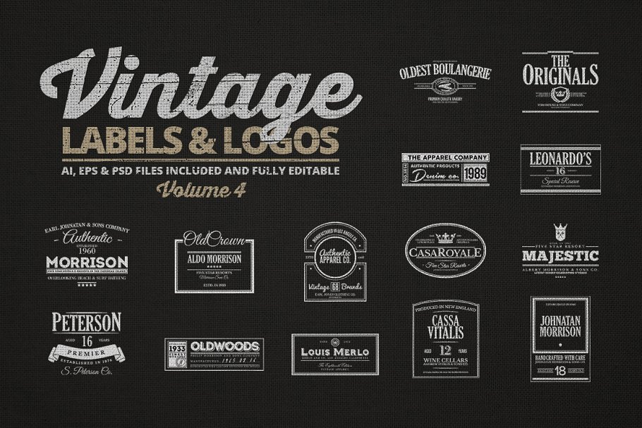 Download Vintage Labels & Logos Vol.4