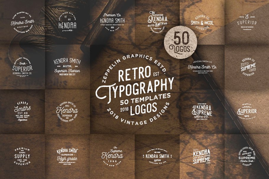 Download 50 Vintage Typography Logos