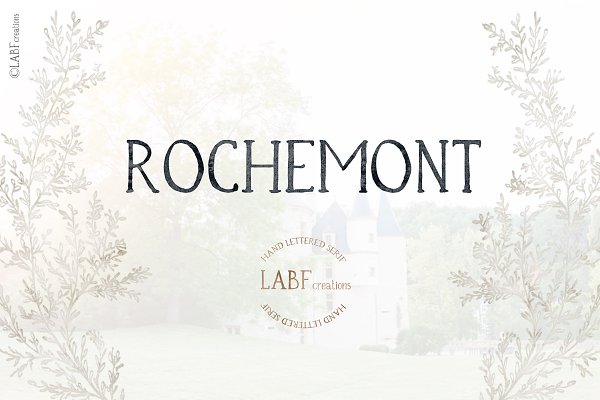 Download -50% Rochemont. Hand lettered serif