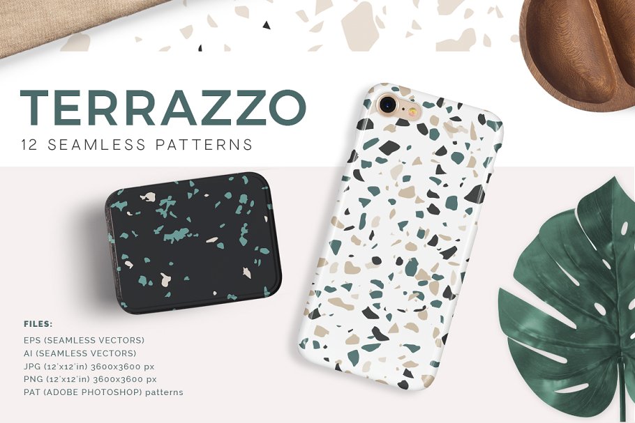 Download Terrazzo Seamless Vector Patterns