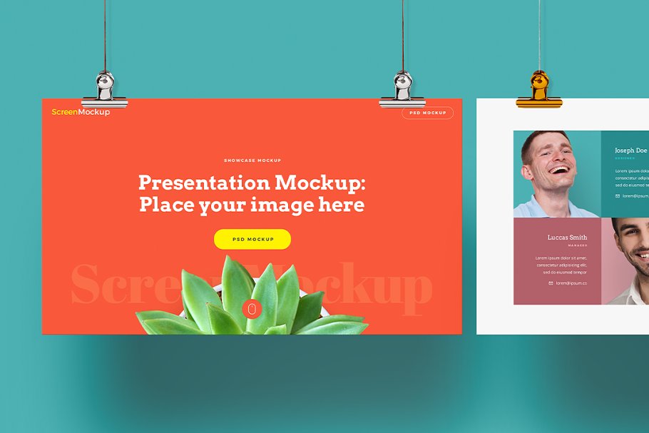 Download Presentation Hanging Mockup