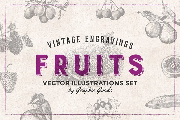 Download Fruits Engravings Set