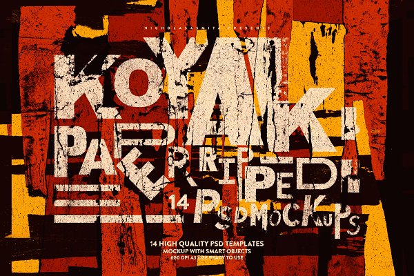Download Koyak: 14 PSD Paper Ripped Mockups