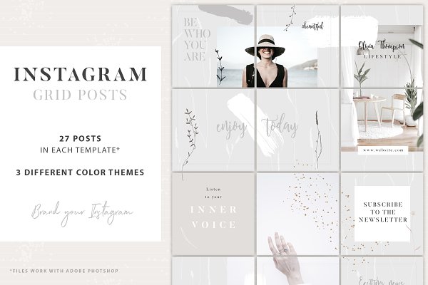 Download Instagram Grid Posts - 3 Themes