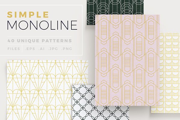 Download Simple Mono Line Patterns