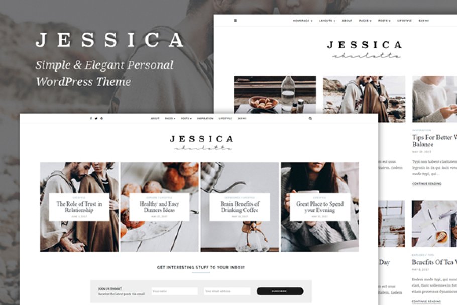 Download Jessica - Simple & Elegant WP Theme