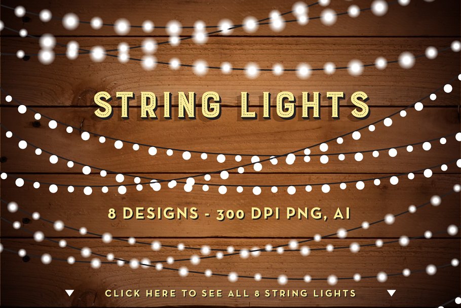 Download String Lights Clip Art Set - PNG