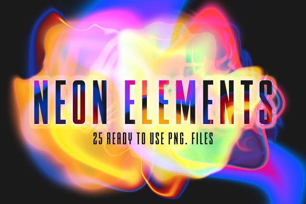 Download 25 Abstract Png Neon Elements