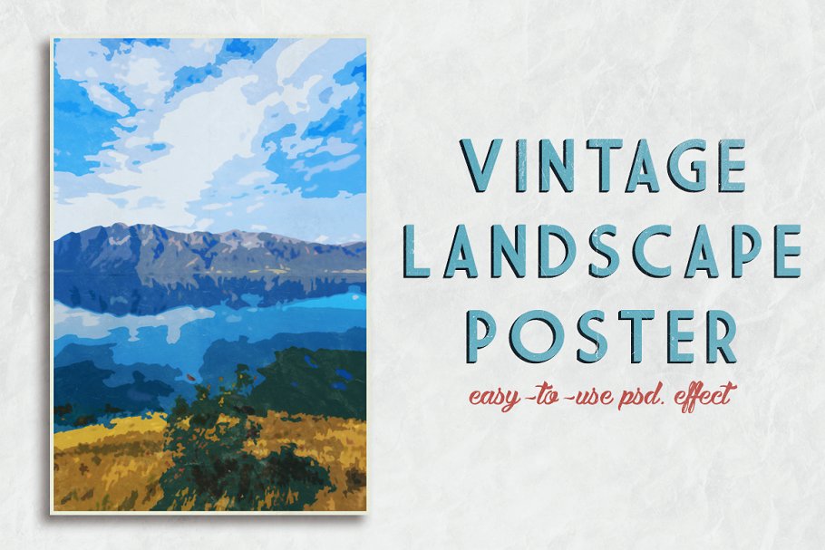 Download Vintage Landscape Poster Template