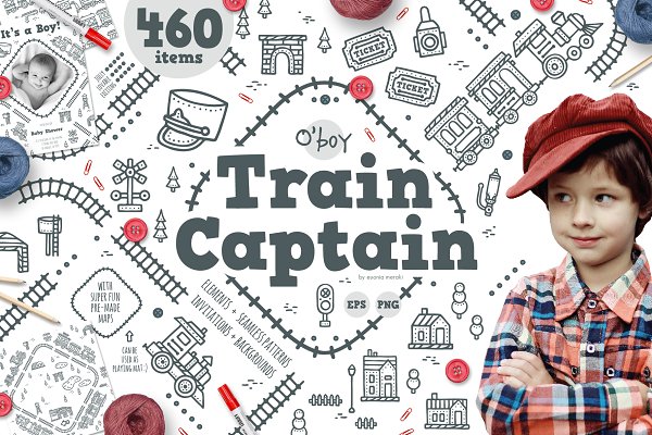 Download O' boy - Train Captain Illustration