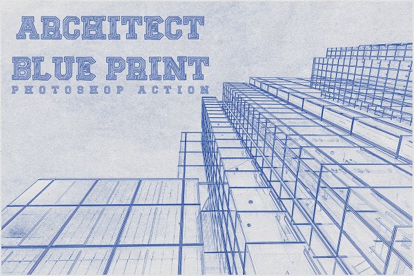 Download Architect Blueprint Photoshop Action