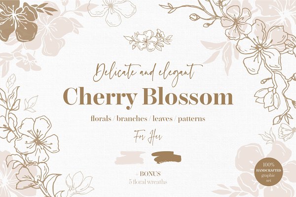 Download Cherry Blossom graphic set