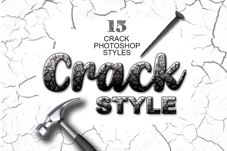 Download 15 Crack Photoshop Layer Styles