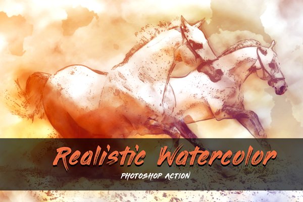 Download Realistic watercolor Photoshop Actio