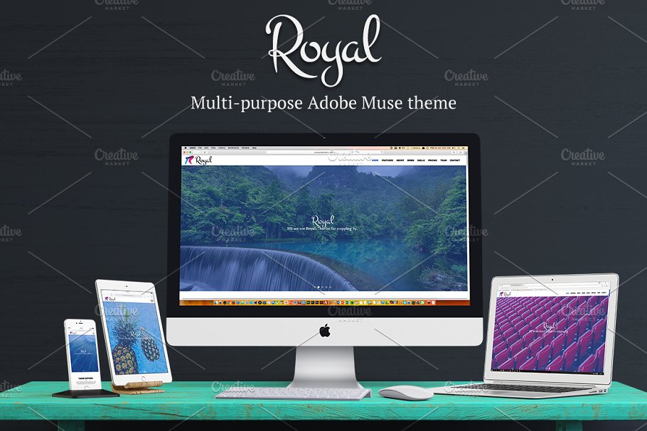 Download Royal Multipurpose Adobe Muse Theme