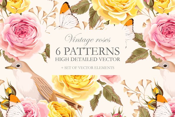 Download Vintage Roses Patterns