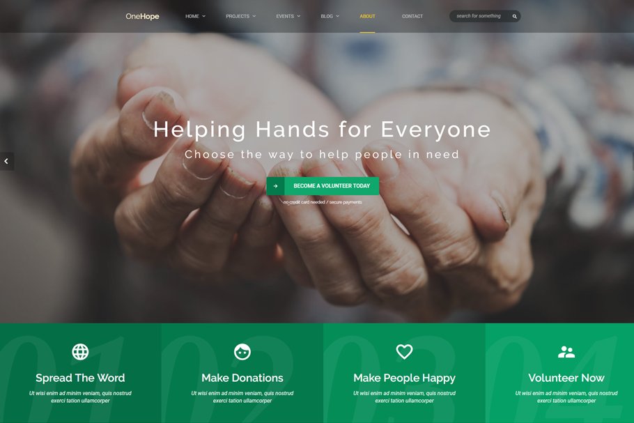 Download OneHope - Charity WordPress Theme