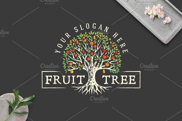 Download Fruit Tree Logo Template