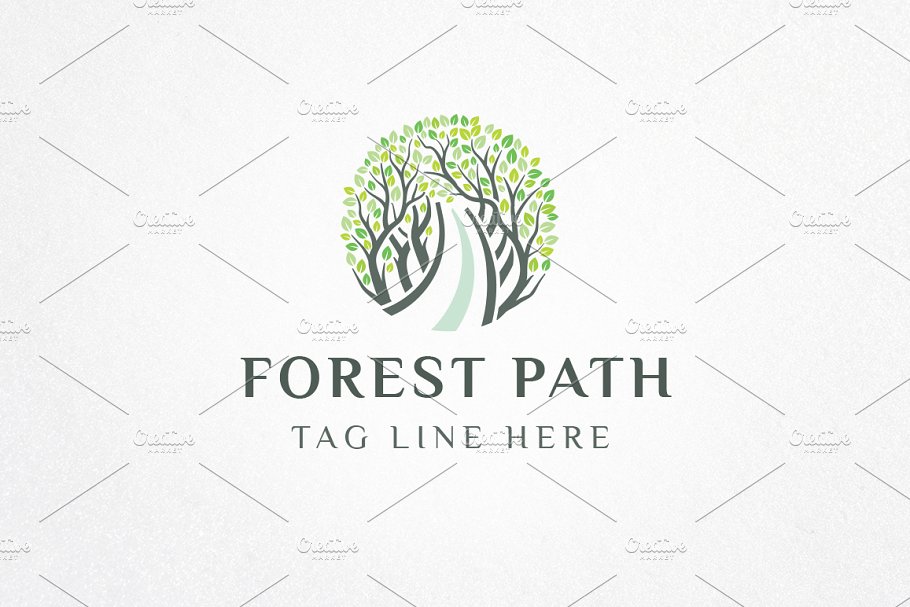 Download Forest Path Logo Template