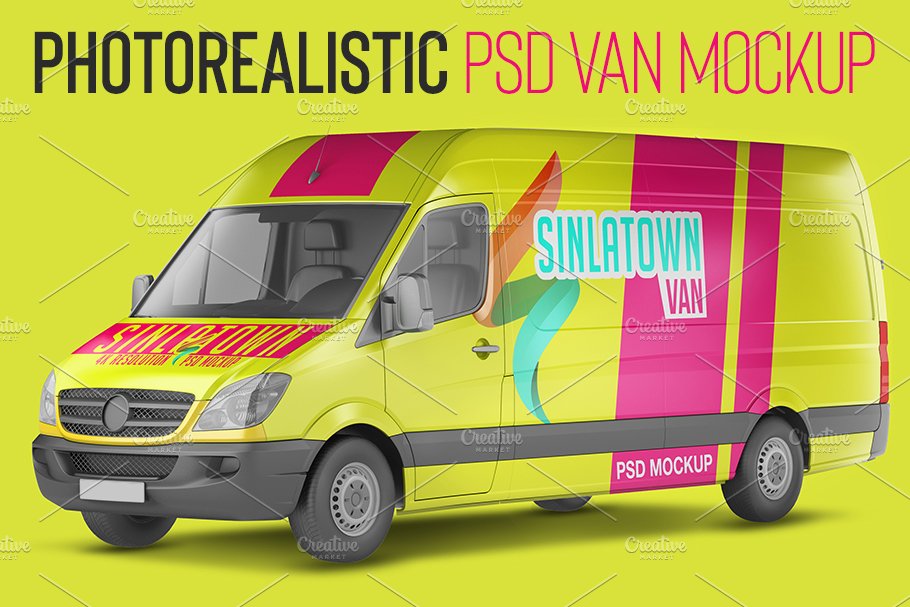 Download Transporter Van PSD Mockup