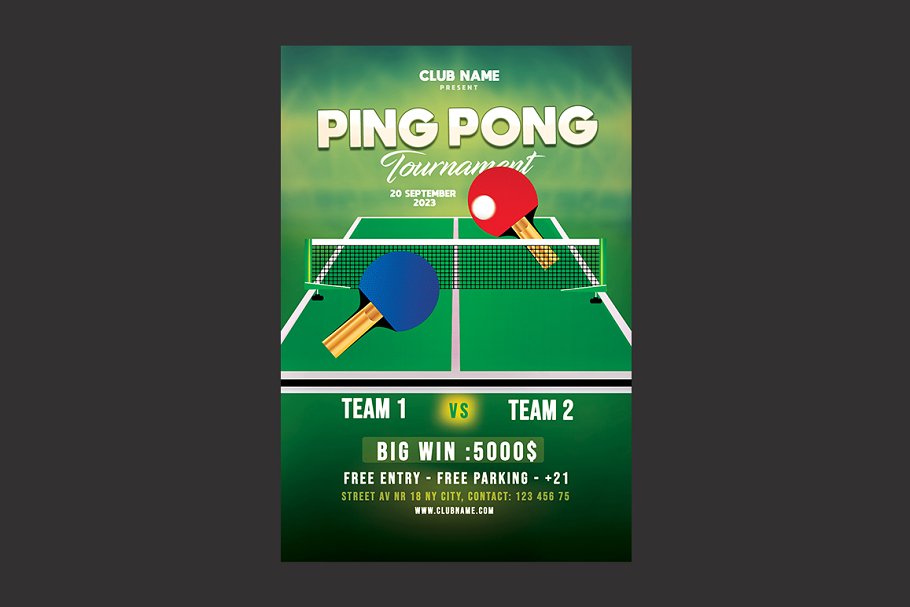 Download Ping Pong Tournament Flyer