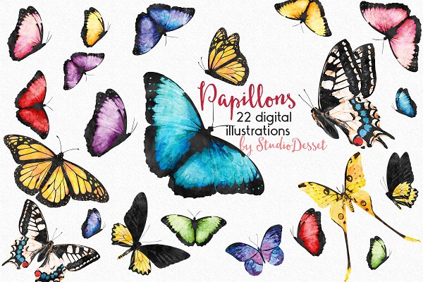 Download Butterfly - Watercolor Cliparts
