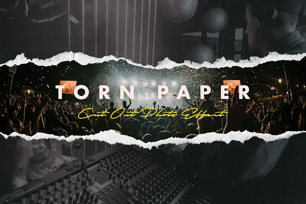Download Torn Paper Cutout Photo Effect
