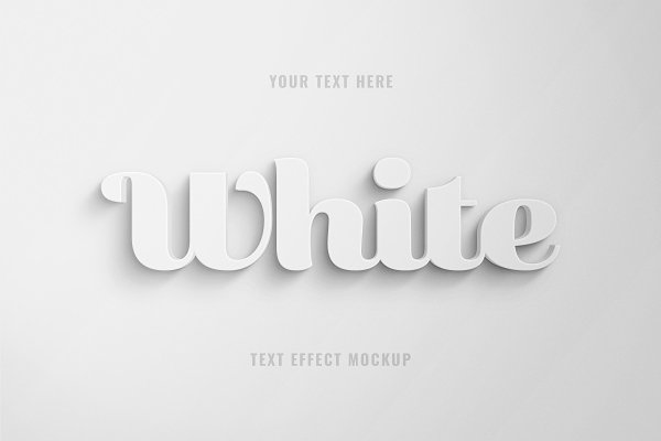 Download White 3D Text Effect