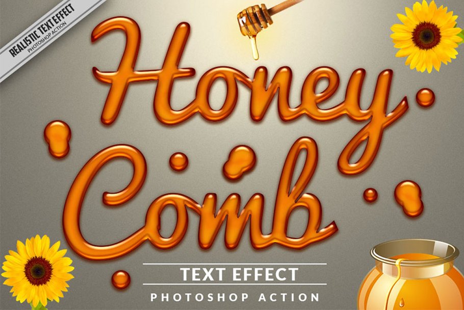 Download Honey Text Effect Photoshop Action