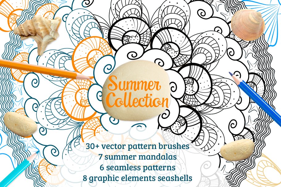 Download Summer collection mandala brushes