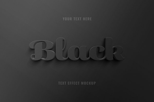 Download Black 3D Text Effect