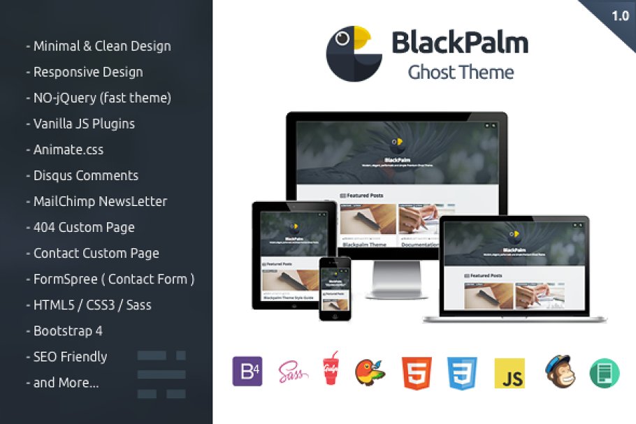 Download BlackPalm - Ghost Theme