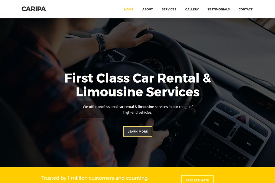 Download Caripa - Car Rental Website Template