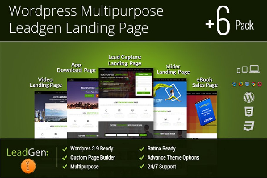 Download Wordpress Multipurpose Landing Page