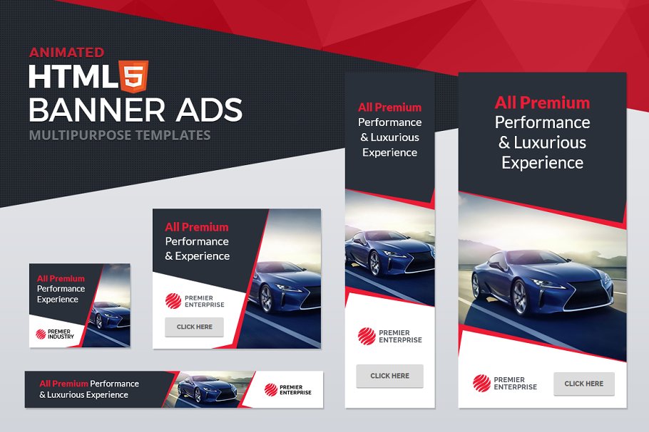 Download HTML5 Animated Banner Ad Templates