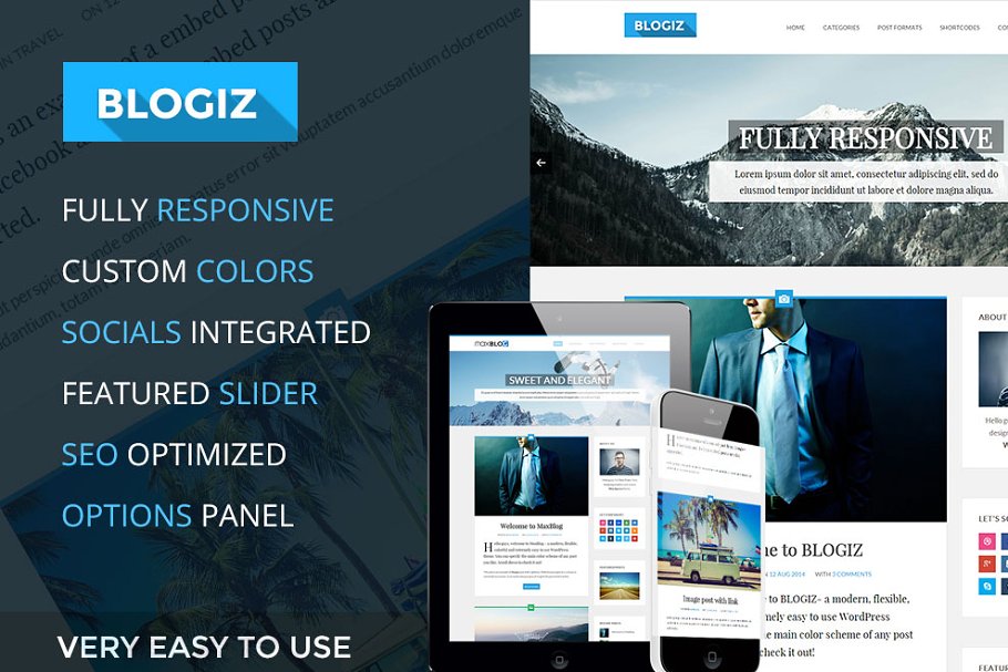 Download Blogiz-Modern and Elegant Blog Theme