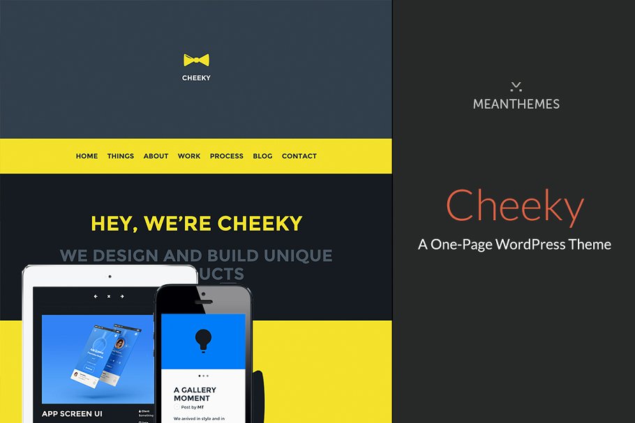 Download Cheeky: A One-Page WordPress Theme