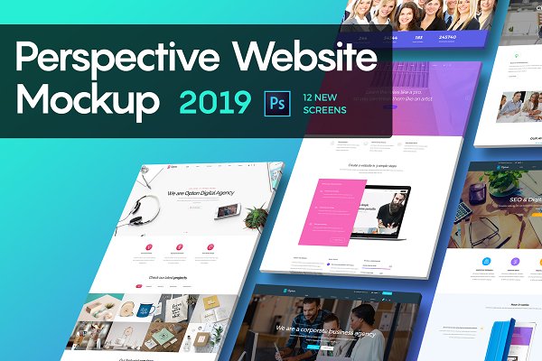 Download Perspective Website Mockup 2019