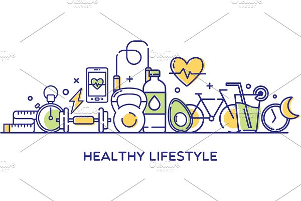 Download Healthy lifestyle Illustration