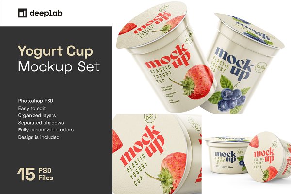 Download Yogurt Cup Mockup Set | Packaging
