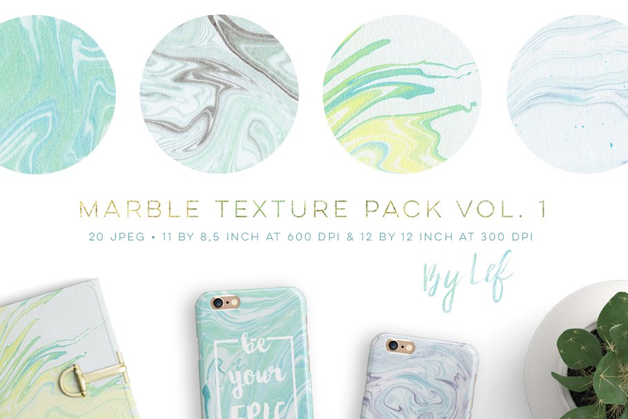 Download Marble Textures digital paper pack