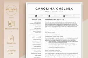 Download Resume/CV Template - CAROLINA
