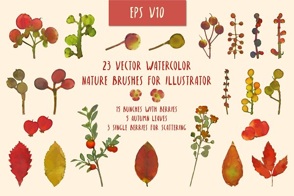 Download Vector watercolor brushes bundle